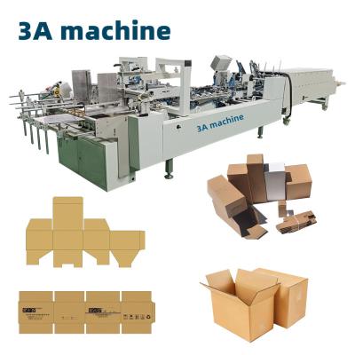 China CQT-800 WK-2 Small Carton Box Folding Pasting Machine for E Flute Corrugated Paper for sale