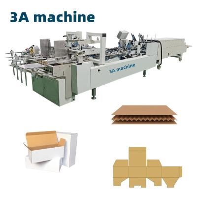 China Automatische pneumatische CQT-800WK-2 gegolfde papierdoos folder lijmmachine voor kartonnen Te koop