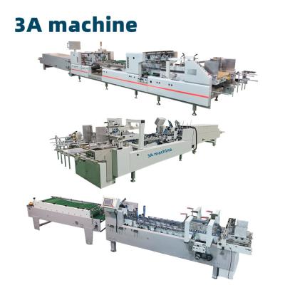 China PLC Controlled Folder Gluer Machine for Corrugated Carton Cardboard Box 200g-650g Paper for sale