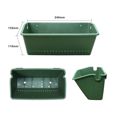 China Outdoor Wall Mounted Pot Corrosion Resistance Flower Plant Forest Box Multi Holes Green Planting Box Garden Bonsai Succulents Planter for sale