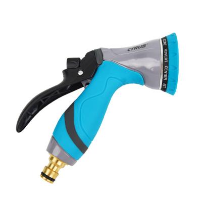 China Variable Flow Control High Water Pressure 10 Function Garden Hose Nozzle Spray Rain Gun Multi Suction Irrigation for sale