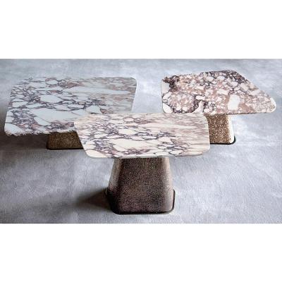 China Modern style marble coffee table (Other) grade top living room adjustable top natural marble coffee table for sale