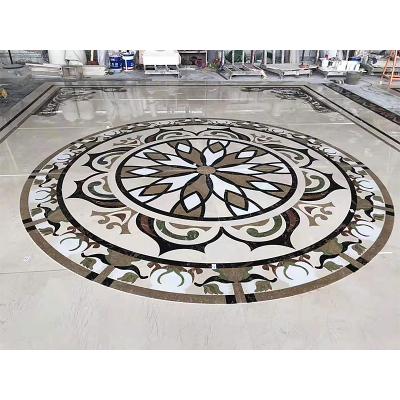 China Modern Good Quality Beautiful Marble Stone Waterjet Medallion For Hotel Floor Tiles Water Jet Medallion for sale