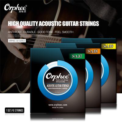 China GUITAR Supplier Nickel Alloy Acoustic Guitar String with Good Quality for Professional Guitar Players SA39 for sale