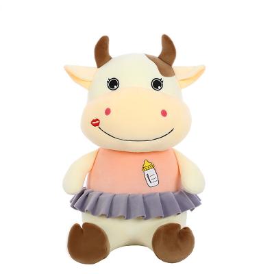 China Pretty Gift Stuffed Soft Mini Mascot Pillow Stuffy Cattle Cute Baby Funny Cow Plush Animal Toy for sale