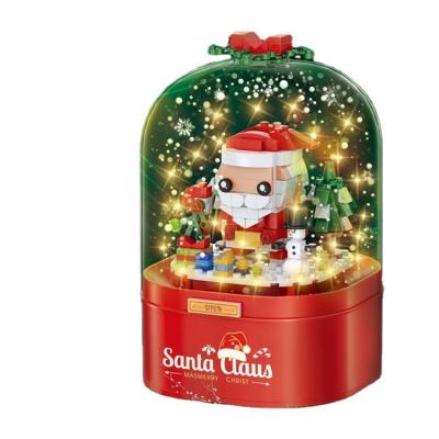 China 2022 NEW Snow Globe Christmas Music Box Kids Christmas Gift Santa Rides Sleigh Christmas Music Box Crystal Ball Music Box 02 for sale