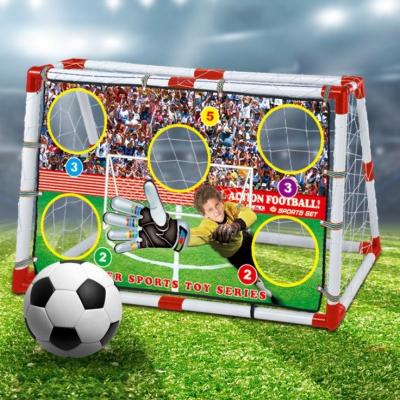 China Net Indoor Outdoor Training Removable Sports Toys Ball Hole Football Home Door Set Sports Toy Portable Children's Plastic Football Door for sale