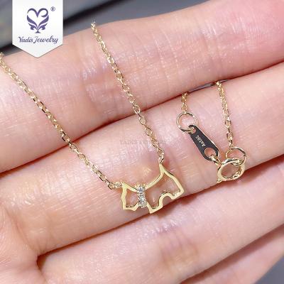 China Custom Tianyu gems dog design pendant necklace setting hpht lab grown diamond for women daily wear for sale