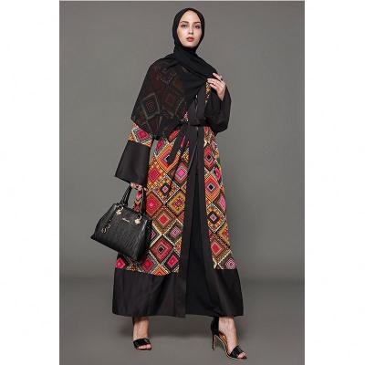 China 2021 Hot Sale Women's Daily Wear Elegant Retro Style Fashion Islamic Clothing Long Cardigan Dress for sale