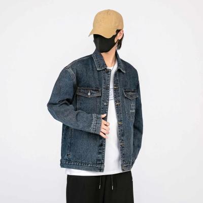 China Other High-End Wash Embroidery Brand Men's Denim Men's All-Match Counter Snow Casual Jacket for sale