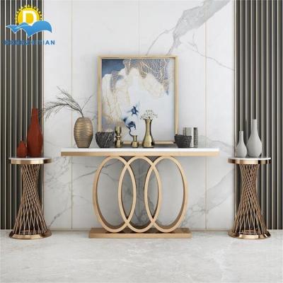 China Hot Sale Adjustable Console Table Living Room Furniture Simple Modern Metal Hallway Table Console Tables (Other) for sale