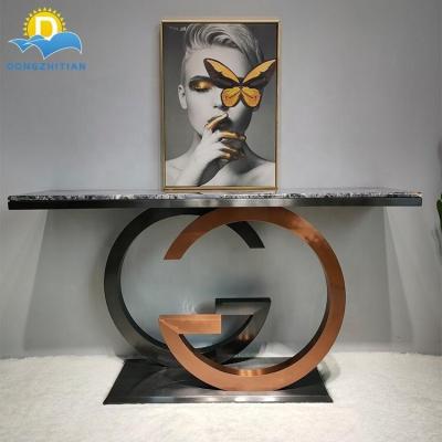 China (Others)Adjustable Modern Luxury Modern Console Table Hallway Marble Console Tables Living Room Furniture for sale