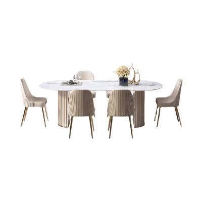 China Luxury Marble Dining Table (Other)Adjustable Marble Dining Table Set Set Modern Corner Marble Table Set for sale