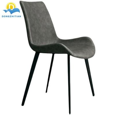 China (Others)2021 Hot Sale Modern PU Leather Dining Chair Adjustable Metal Legs Dining Chairs Nordic Home Furniture for sale