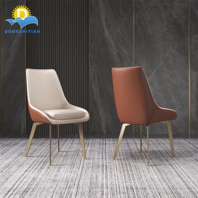 China Other) 2022 Modern High End Stainless Steel Dining Chair (New Arrival Adjustable Leather Dining Chairs With Metal Leg Gold Dining Chair for sale