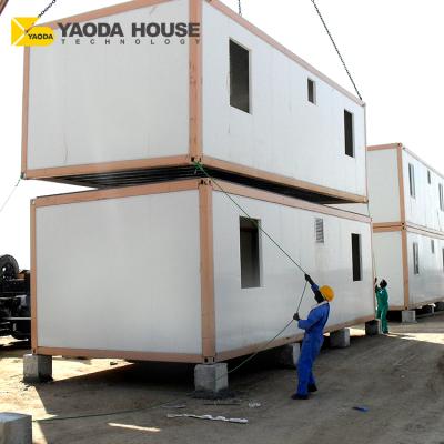 China Parking Lot New Product In China Containerized Sandwich Panel House 40feet Flat Pack Container House Container Customized Prefab Labor Camp for sale