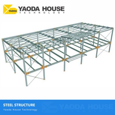 China Low Cost Lightweight Metal Building Construction Gable Frame Prefab Hangar Steel Structure Industrial Warehouse for sale