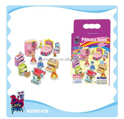 China Cartoon Toy China Import DIY Promotional Gift For Children Princess 3D Jigsaw Puzzle Game for sale