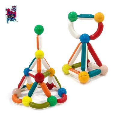 China Magnetic Building Toy Large Size Rods And Balls Baby Educational Toys Building Block Set Kids Plow Toys For Educational Baby Toys for sale