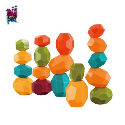 China Construction Toy Colorful Plastic Baby Toys Balance Educational Stacking Stones For Babies Block Kids for sale