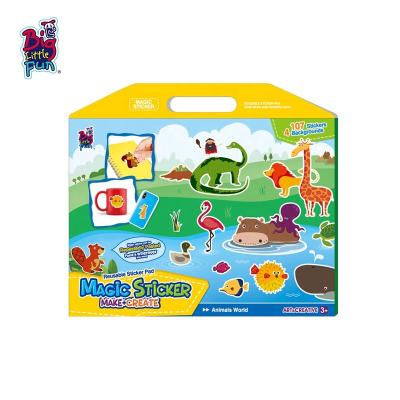 China DIY Practice Educational Magnetic Animals Building Block Magic Sticker Set Children Play for sale