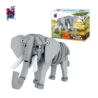 China Cartoon Toy Learning Toys For Children Early Educational Building Blocks Toy Elephant Jungle Animals for sale