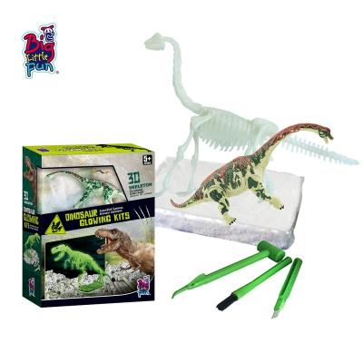 China STEM education science diy assemble glow in the dark dinosaur skeleton toys and dig excavation dinosaur fossil BZ719326 for sale