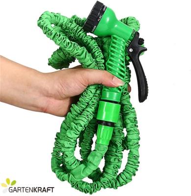 China Expandable Gartenkraft Hose Adjustable Magic Self with 7 Models Spray Gun Garden Hose Car Joint for sale