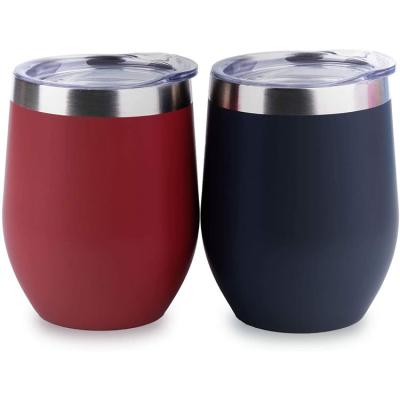 China 350ml 12oz Sustainable Luxury And Household Stainless Steel Double Wall Eggshell Mug With Big Belly Lid for sale