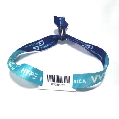 China Event Waterproof Custom Ticket Woven NFC RFID Wristband RFID Wristband / Waterproof Fabric Wristband for sale