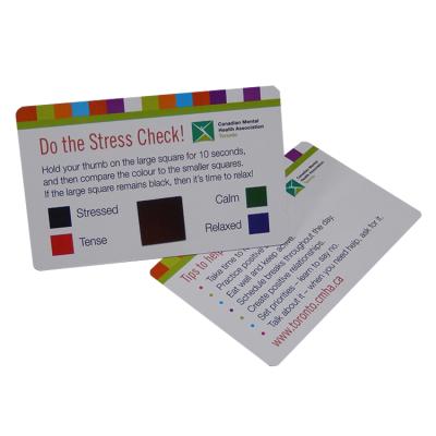 China Advertising Custom Illustration Stress Press Card Promotion Gift Business Card Mood Test PVC Plastic Card for sale