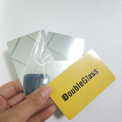 China Customized Advertising One Mirror Card One PVC Card Gift Mirror Card for sale