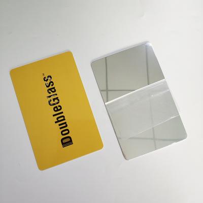 China Advertising Credit Card Size Mirror PVC Card Mirror Business Card Printing for sale