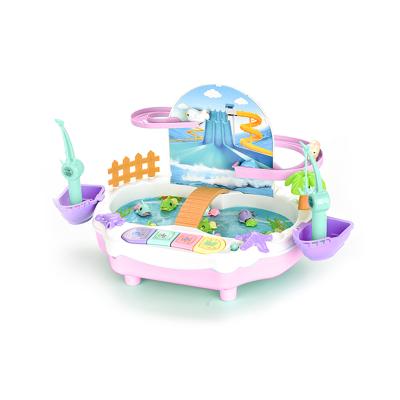 China Plastic Children's Parent-child Interaction Educational Reaction Force Forming Electric Multifunctional Magnetic Slide Fishing Paradise for sale