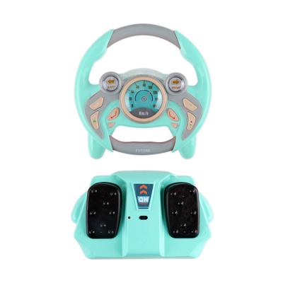 China 2.4G remote control with pedal suction cup steering wheel simulation children's early education educational toys 25*26*10CM for sale