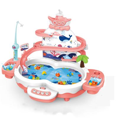 China Water Fishing Toys With Music Track Electric Magnetic Fishing Game Toys for sale