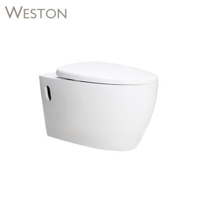 China Newest Design Style Vortex Wall Hung Hidden Toilet Home Lavatory Modern Bathroom Tank for sale