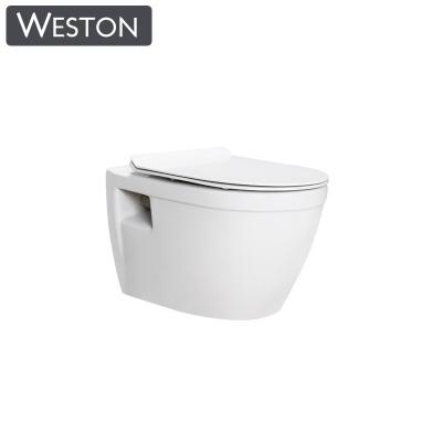 China Concealed Tank Fashion Floating Wall Mounted WC Toilet Made In China OEM for sale