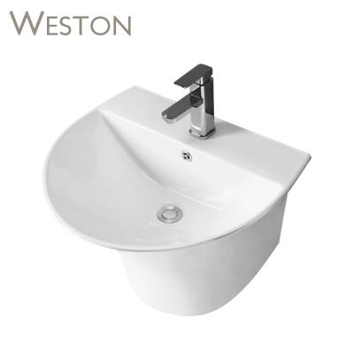 China Modern Luxurious High End White Color Wall Hung Basin Washing For Project Hotel for sale