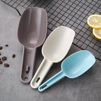 China Amazon Sustainable Success Kitchen Tools Food Grade Plastic Ice Scoop Food Grade 3 Scoop Ice Cream Scoop Colorful Pieces for sale