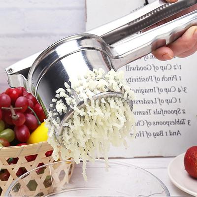 China Amazon Viable Success Multifunctional Fruit Vegetable Tools Juicer Fruit Juicer Stainless Steel Potato Masher Crusher Potato Crusher for sale