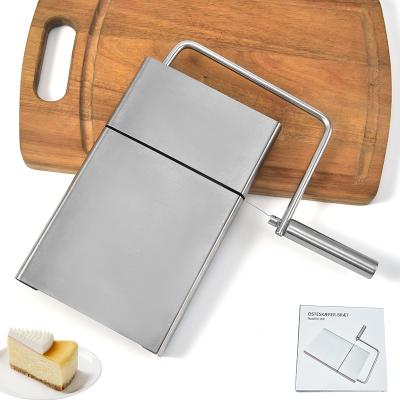 China Amazon Selling Stainless Steel Kitchen Accessories Cheese Slicer Panel Butter Cutter Cheese Tool Hot Viable Cheese Slicer for sale