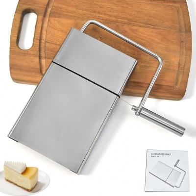 China Amazon Success Sustainable Stainless Steel Kitchen Instrument Set Board Cheese Cutting Wire Kitchen Accessories Cheese Butter Cutter Slicer for sale