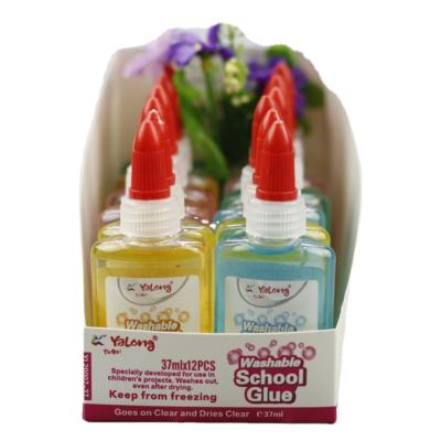 China DIY Hand Craft Work Manual Liquid Glue Children DIY Glue High Quality Yalong 37ml Color Glue for sale