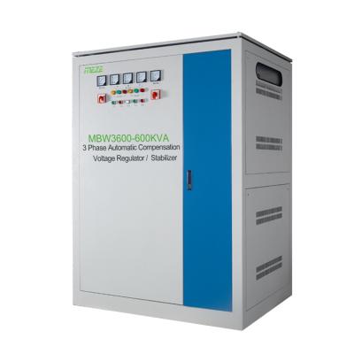 China SVC 600 outdoor application 3phase 380V AC KVA digital display servo static voltage stabilizer stabilizing power supply for sale