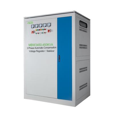 China SVC Automatic Three Phase AC 380v Voltage Regulator 100kva 200kva 300kva 400kva 450 KVA Servo Static Voltage Stabilizer for sale