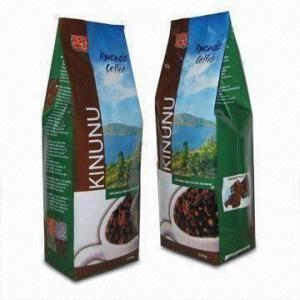 China Coffee Bean Packaging Bags Plastic Tea Bags Packaging For Coffee , Square Bottom Bags for sale