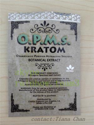 China Incienso herbario que empaqueta el polvo Ziplock del kratom de los opms del papel de aluminio del oro 3ct en venta