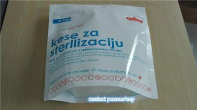 China Stehen Sie oben mikrowellen-Sterilisatorbeutel des FDA-gebilligten Reißverschlusses der Mikrowellen-Dampf-Sterilisator-Retorten-Tasche Plastik zu verkaufen