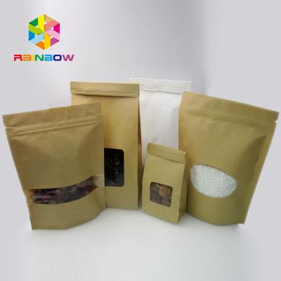 China Bolsa lateral modificada para requisitos particulares bolsas de papel/3 que se puede volver a sellar del sello de Kraft del café del lazo de la lata en venta